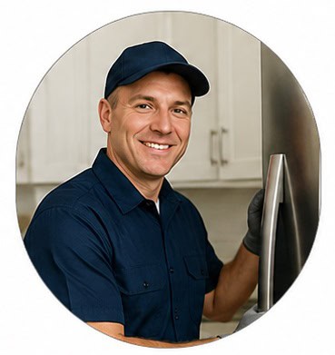 Homeowner moving appliance with electric dolly