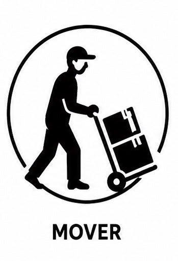 Movers using an electric stair climbing dolly